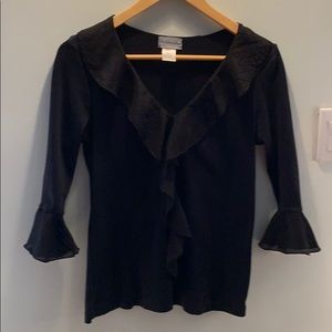 Soft Surroundings black mixed material top